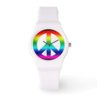 Colourful Peace Sign Watch