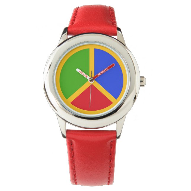 Colourful Peace Sign watches (Front)