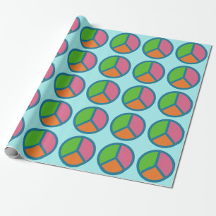 Colourful Peace Sign wrapping paper