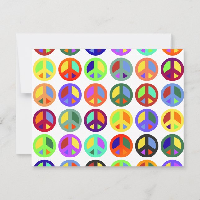 Colourful Peace Signs (Front)