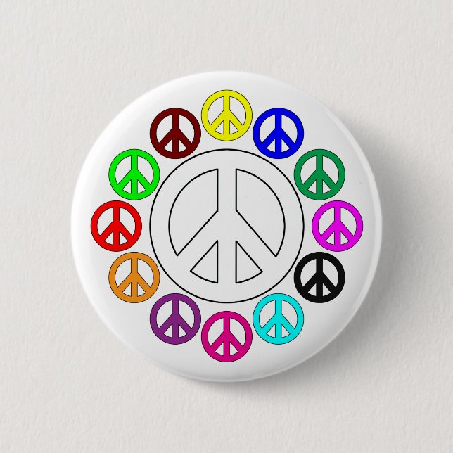 colourful peace signs pins (Front)