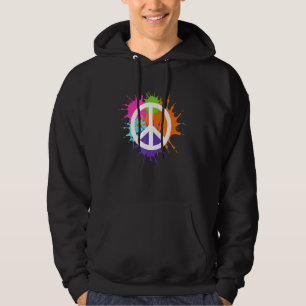 Colourful Peace Symbol Costume Designed To Support Hoodie