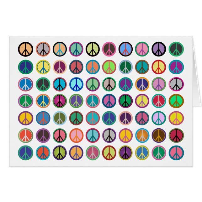Colourful Peace Symbols (Front Horizontal)