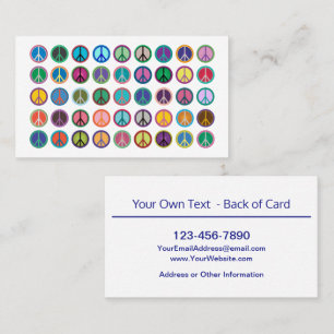 Colourful Peace Symbols Business Card