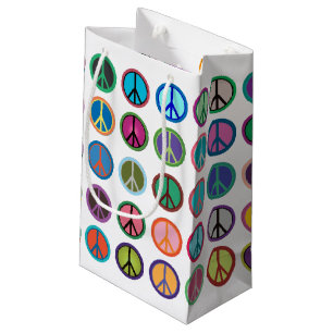Colourful Peace Symbols Small Gift Bag