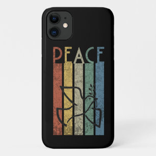Colourful peace text design iPhone 11 case
