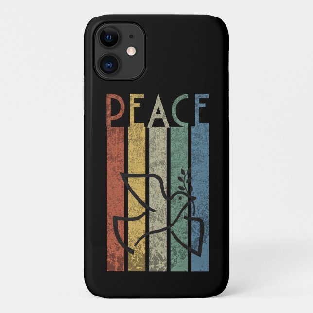 Colourful peace text design Case-Mate iPhone case (Back)