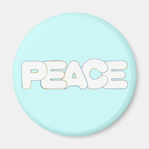 Colourful Peace, the word, magnets