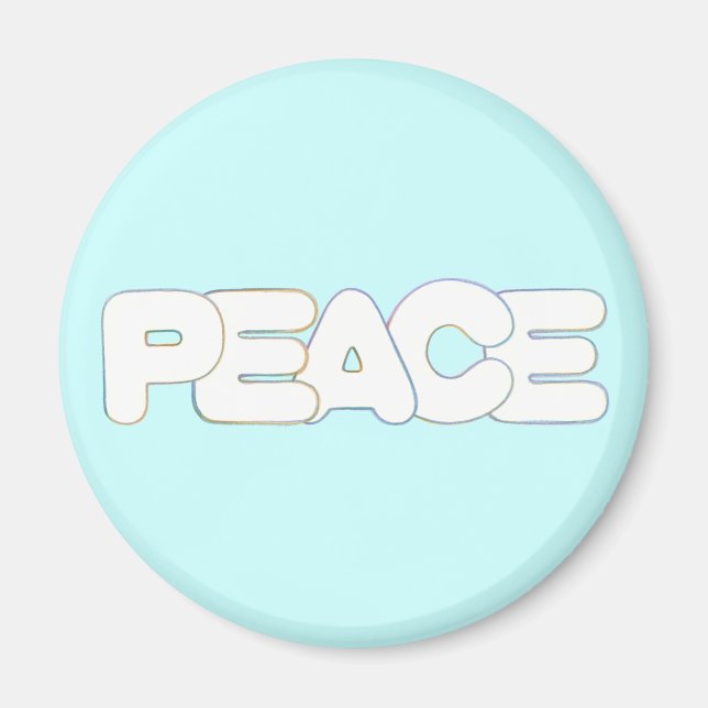 Colourful Peace, the word, magnets (Front)