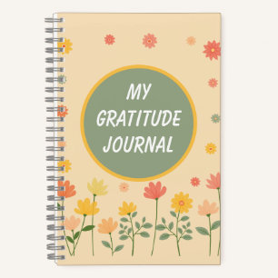 Colourful Peach Pink Yellow Gratitude Journal