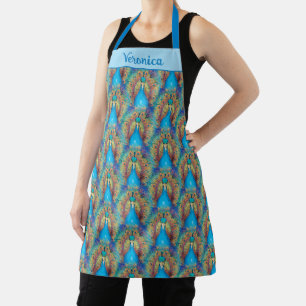 Colourful Peacock Birds Apron