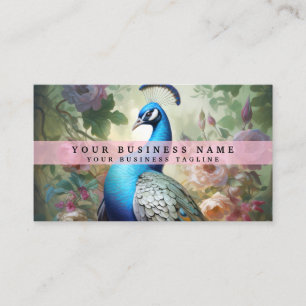 Colourful Peacock Business Cards