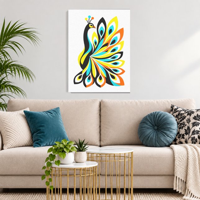 Colourful Peacock Canvas Print (Creator Uploaded)