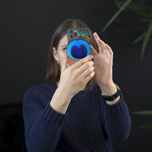 Colourful Peacock Feather Eyespot iPhone 16 Case