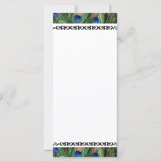 Colourful Peacock Feather Wedding Table Numbers (Front)