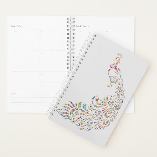 Colourful Peacock Planner Multicolored (Display)