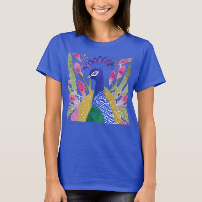 Colourful Peacock T-Shirt (Front)