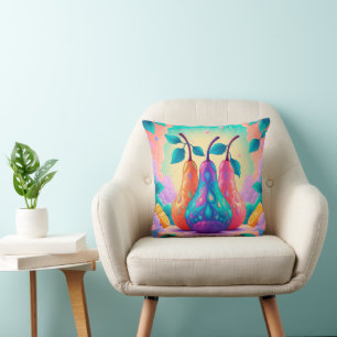 Colourful pear cushion