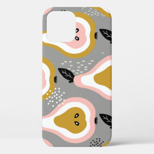 Colourful pears, vintage pattern. iPhone 12 case