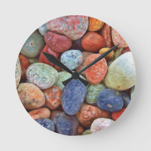 Colourful Pebbles Acrylic Wall Clock