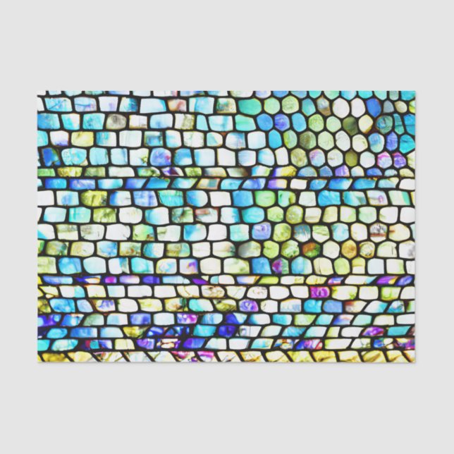 Colourful Pebbles Glass Effect Decoupage Tissue Paper (Front)