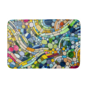 Colourful Pebbles Mosaic Art Bath Mat