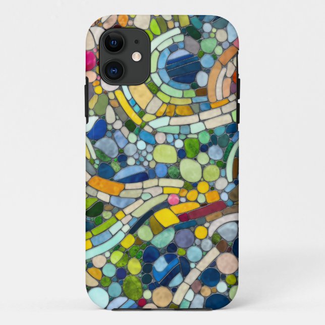 Colourful Pebbles Mosaic Art Case-Mate iPhone Case (Back)