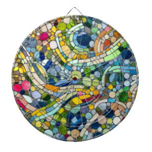 Colourful Pebbles Mosaic Art Dartboard