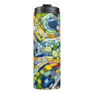 Colourful Pebbles Mosaic Art Thermal Tumbler
