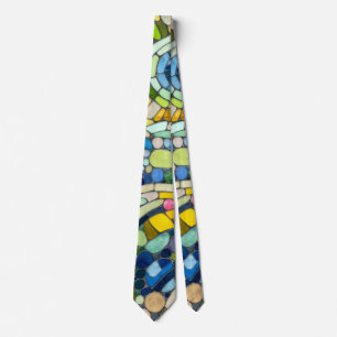 Colourful Pebbles Mosaic Art Tie
