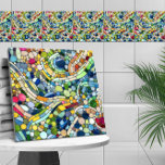 Colourful Pebbles Mosaic Art Tile<br><div class="desc">Colourful Pebbles Mosaic Art</div>