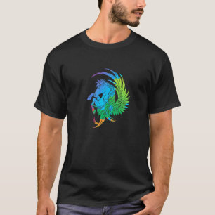 Colourful Pegasus Greek Winged Horse Magical T-Shirt