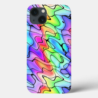 Colourful Pen and Watercolor Design iPhone 13 Case