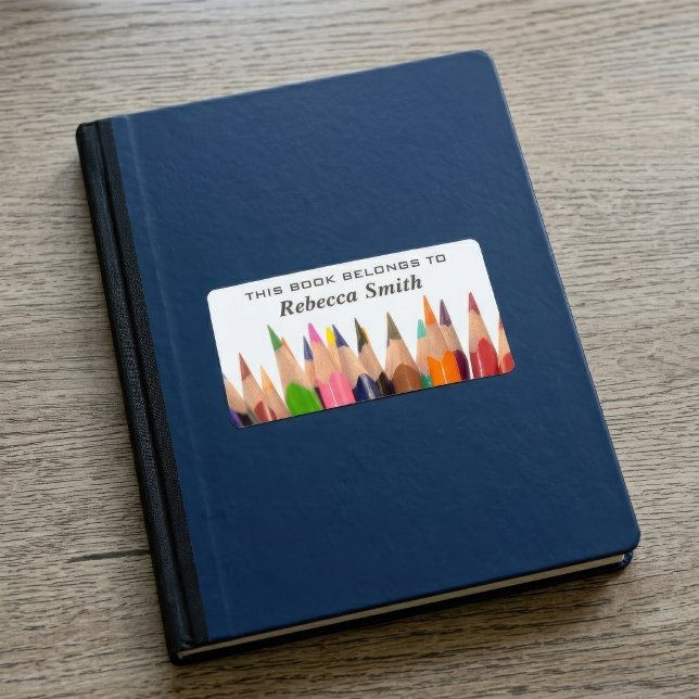 Colourful Pencils Book Labels | Bookplate Label (Creator Uploaded)