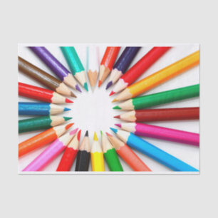 Colourful Pencils Tissue Paper