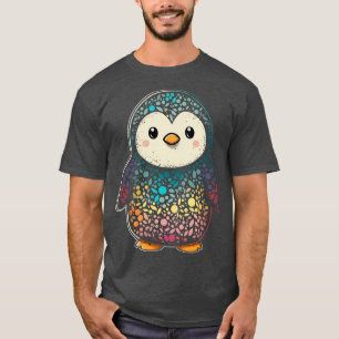 Colourful Penguin Cute Kawaii Animals Art For Peng T-Shirt