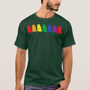 Colourful Penguins Pride Rainbow T-Shirt