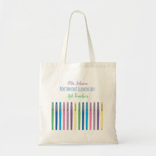 Colourful Pens Art Teacher Tote Bag