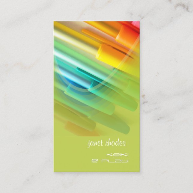 Colourful Pens/Designer Business Card (Front)
