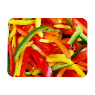 Colourful pepper slices magnet