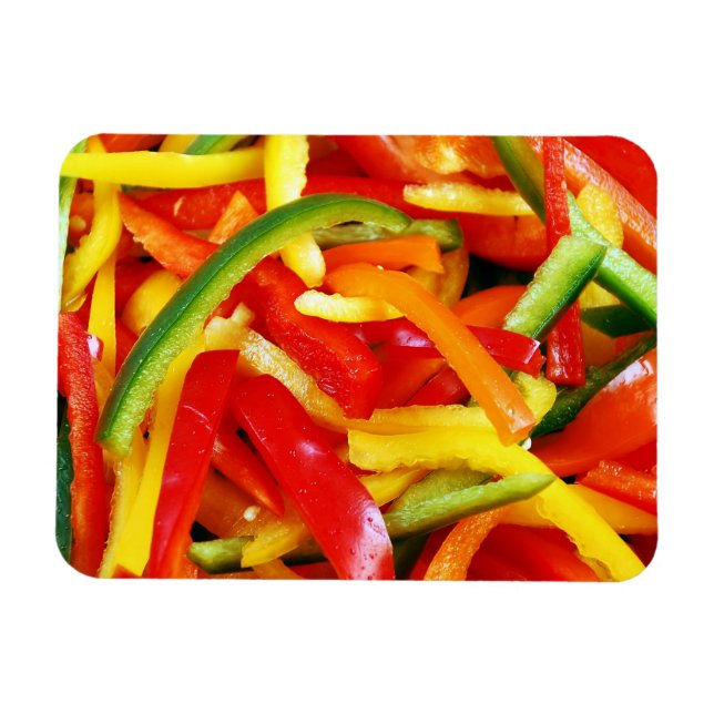 Colourful pepper slices magnet (Horizontal)