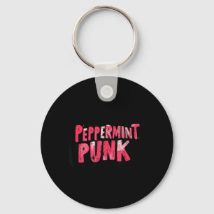 Colourful Peppermint Punk Look for Adults and Kids Key Ring