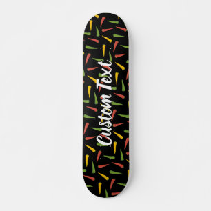 Colourful Peppers Pattern Skateboard