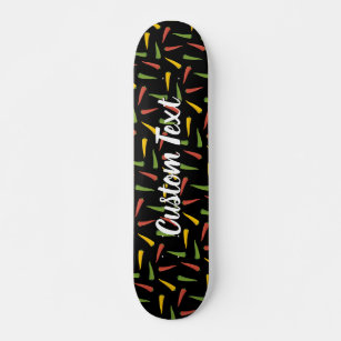 Colourful Peppers Pattern Skateboard