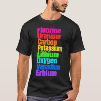 Colourful Periodic Table Elements Science T-Shirt
