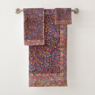 Colourful Persian Rug Pattern Bath Towel Set
