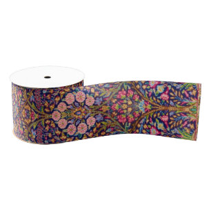 Colourful Persian Rug Pattern Grosgrain Ribbon