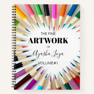 Colourful Personalised Artist Name Sketchbook Notebook