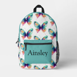 Colourful personalised backpack, kids cute printed backpack