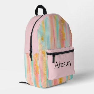 Colourful personalised backpack, kids cute printed backpack